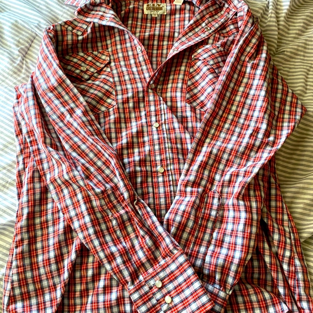 Orange,red,white,black flannel